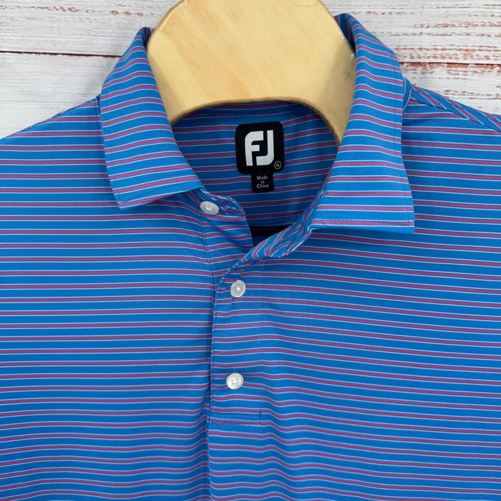 FootJoy Golf Polo‎ Shirt Mens XL Striped Athletic Performance Casual